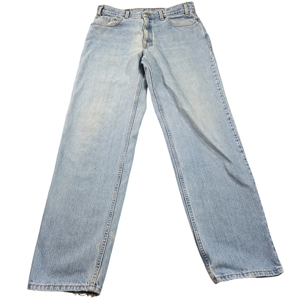 Vintage Levis 550 Relaxed Fit Tapered Leg Jeans Light Wash Made in USA 36x34